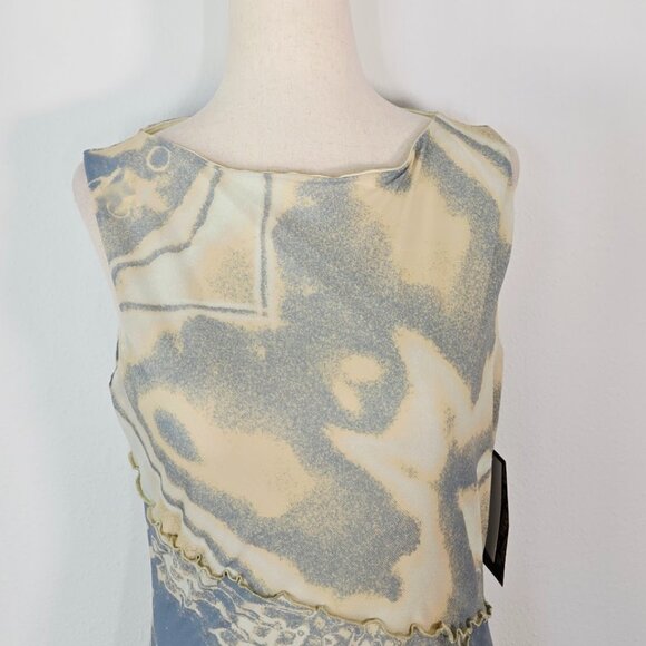 VANS women's molly mini mesh dress gray yellow Size M NEW - Picture 2 of 9